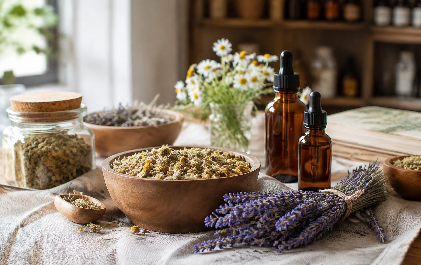 Plantas medicinales y hierbas secas